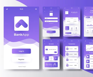 banking app interface